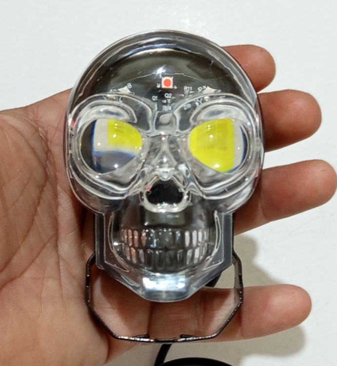 پرژکتور2لنز8حالته مدل اسکلتی بدنه شفاف و نئون دار