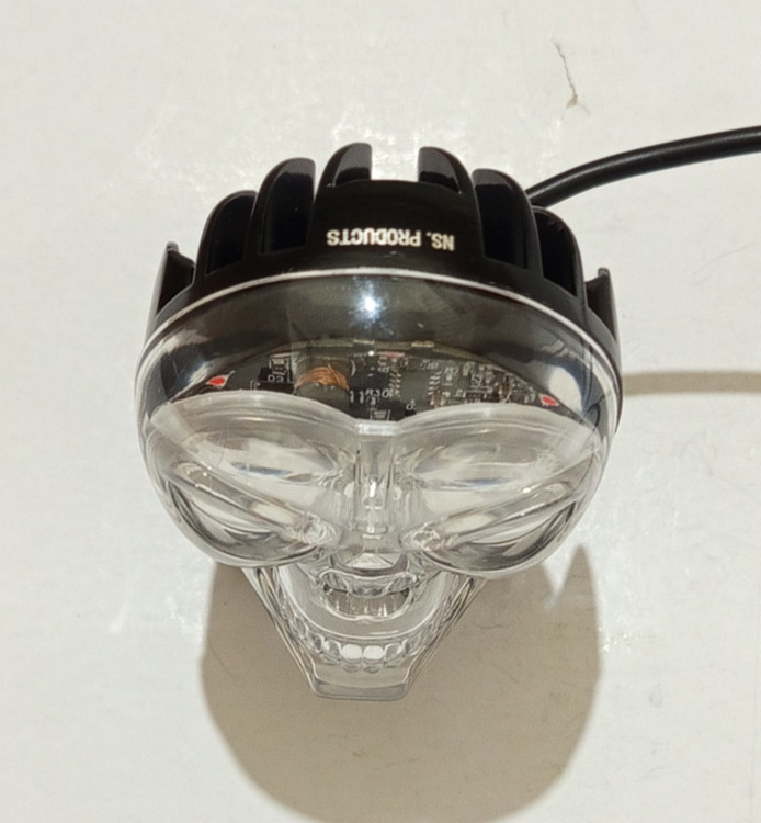 پرژکتور 2لنز مدل 8حالته بدنه شفاف اسکلتی نئون دار