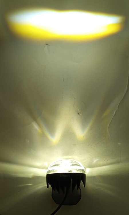 پرژکتور 2 لنز مدل 8 حالته بدنه شفاف اسکلتی نئون دار