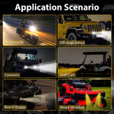 پرژکتور مدل اسکلت2 لنز 4 حالته فلزی و فلاشر دار