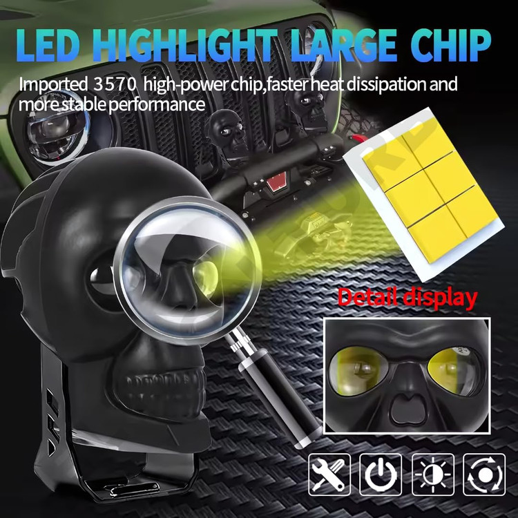 پرژکتور مدل اسکلت دو لنز 4 حالته فلزی و فلاشر دار