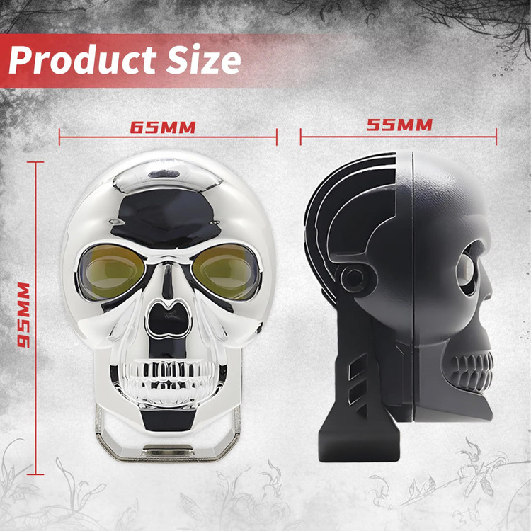 خرید پرژکتور مدل اسکلت (کروم) دو لنز 4 حالته و فلاشردار