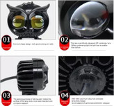 پرژکتور جغدی مدل4 حالته فلاشردار تلسکوپی ضخیم تمام فلزی