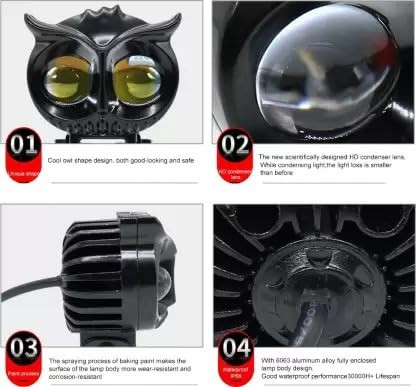 پرژکتور جغدی مدل4 حالته فلاشردار تلسکوپی ضخیم تمام فلزی