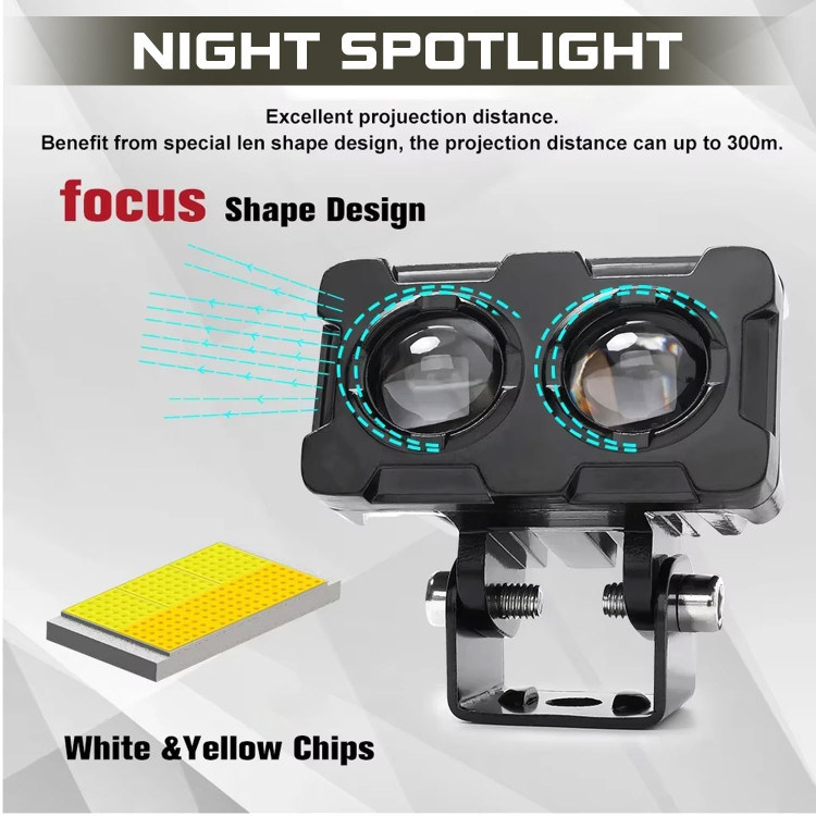 پرژکتور آفرودی مدل ۲لنز چهارحالته فلاشردار تلکسوپی