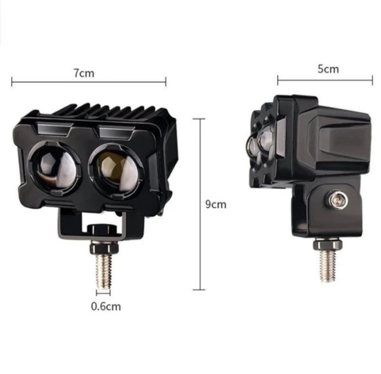 خرید و قیمت پرژکتور مدل آفرودی دو لنز 4حالته فلاشردار تلکسوپی