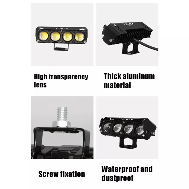 پرژکتور آفرودی مدل 4 لنز 4 حالته تلسکوپی فلزی وفلاشردار