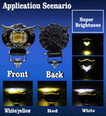 پرژکتور جغدی مدل تک لنز 4 حالته (رینگ لایت دار)