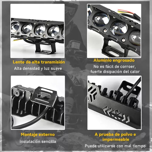 پرژکتور آفرودی مدل 5 لنز چهار حالته فلاشردار فلزی و تلسکوپی