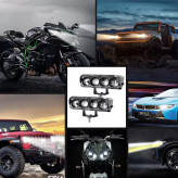 پرژکتور مدل چهار لنز 4 حالته تلسکوپی فلزی ( فلاشردار)