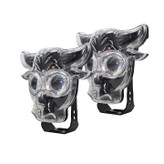 پرژکتور 2لنز8حالته مدل کله گاوی (بدنه شفاف)تلسکوپی