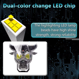 پرژکتور مدل 2 لنز8حالته بدنه شفاف و تلسکوپی (نئون دار)