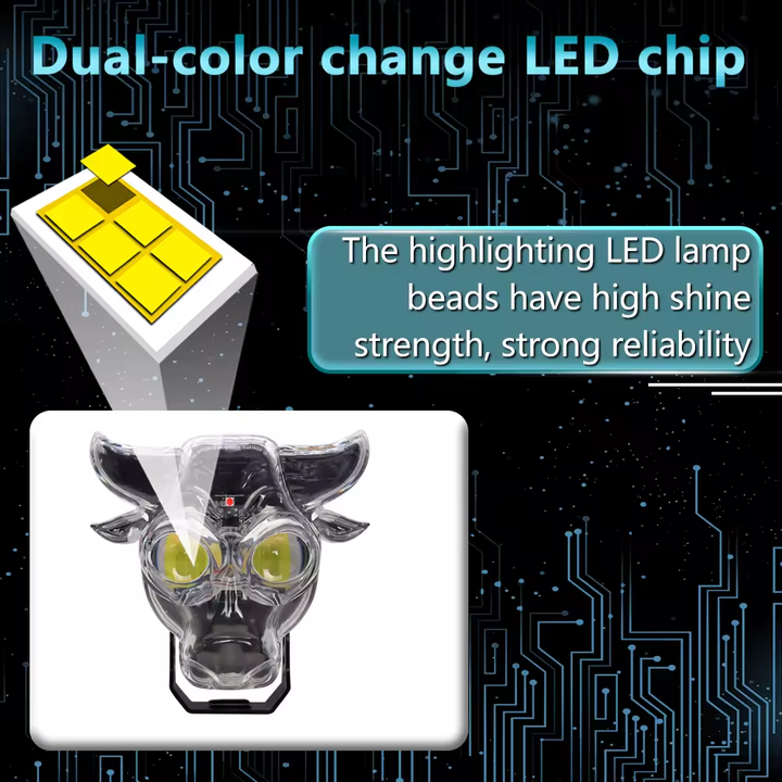 پرژکتور مدل 2 لنز8حالته بدنه شفاف و تلسکوپی (نئون دار)