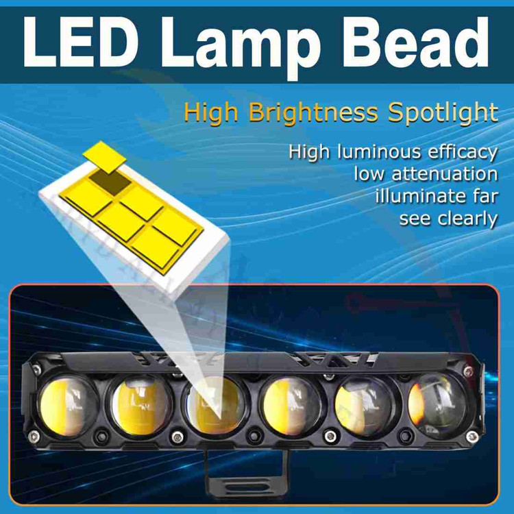 پرژکتور۶ لنزآفرودی مدل ۵ حالته تلسکوپی وفلاشردار( فلزی)