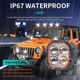 قیمت و خرید پرژکتور آفرودی مدل ۴ لنز ۵ حالته نئون دار وفلاشردار (BB.1893)