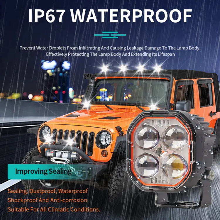 قیمت و خرید پرژکتور آفرودی مدل ۴ لنز ۵ حالته نئون دار وفلاشردار (BB.1893)