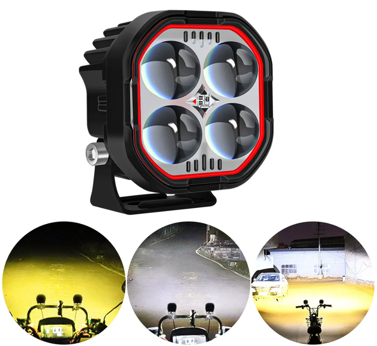 خرید پرژکتور آفرودی مدل ۴ لنز ۵ حالته نئون دار وفلاشردار (BB.1893)