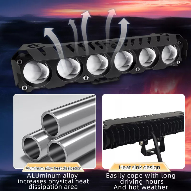 پرژکتور۶ لنز مدل پنج حالته آفرودی تلسکوپی وفلاشردار( فلزی)