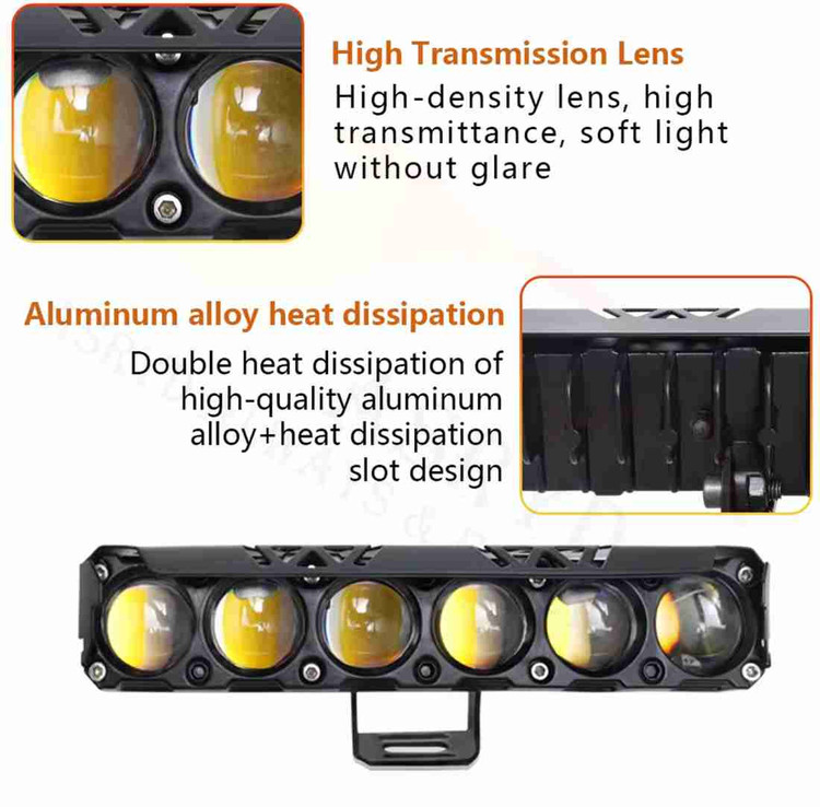 خرید پرژکتور مدل ۶ لنزآفرودی ۵ حالته تلسکوپی فلزی ( فلاشردار)