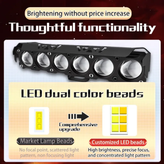 پرژکتور مدل ۶ لنزآفرودی پنج حالته تلسکوپی فلزی وفلاشردار