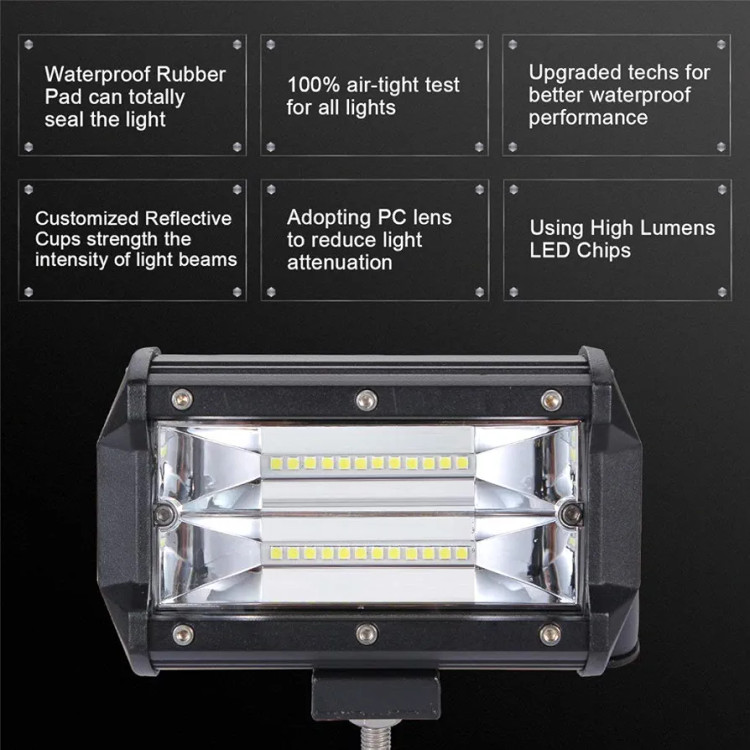پرژکتور لایت بار 2 ردیفه مدل فلاشردار (LED اورجینال)