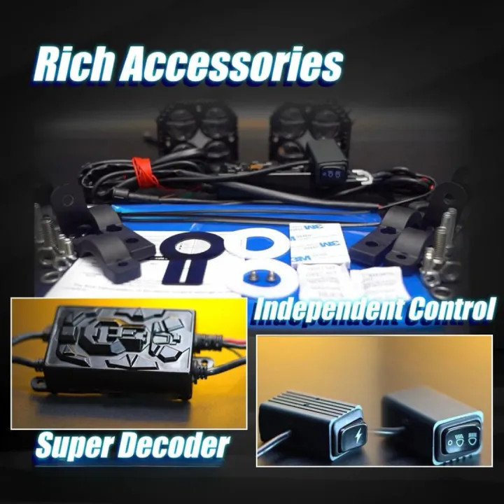 پرژکتور۴ لنز آفرودی مدل (SYC_120W) با سنسور تنظیم خودکار نور،فلاشردار(دیلایت دار)