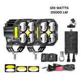 پرژکتور مدل۴ لنز آفرودی (SYC_120W) با سنسور تنظیم خودکار نور،فلاشردار،دیلایت دار