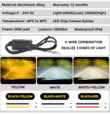 پرژکتور تک لنزآفرودی مدل۴ حالته فن دار و دیلایت دار اورجینال (۲ عددی)