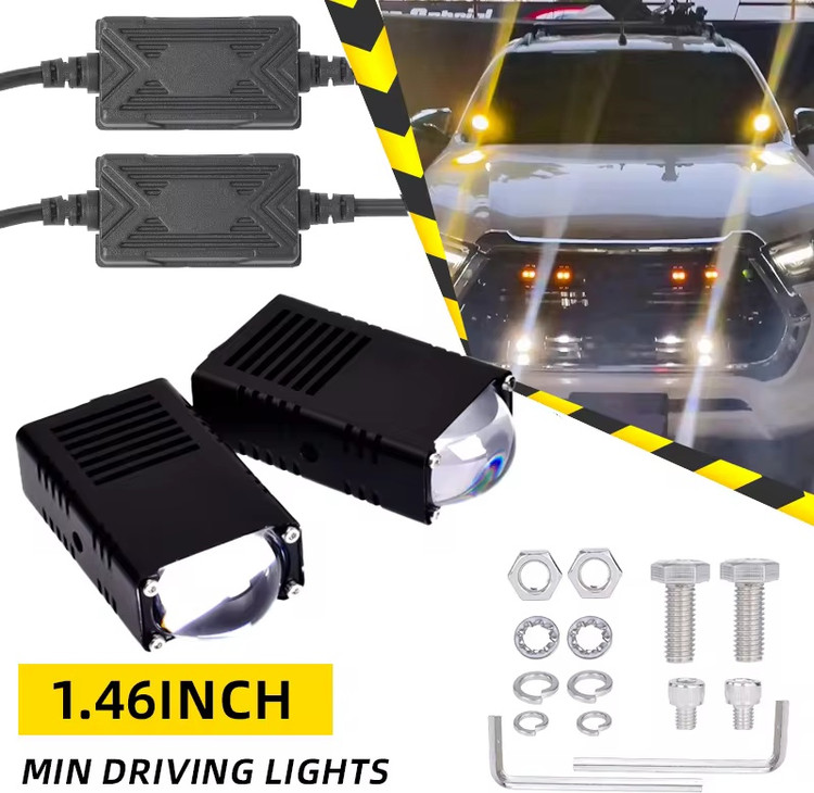 پرژکتور تک لنزآفرودی۴ حالته فن دار و دیلایت دار اورجینال (۲ عددی)