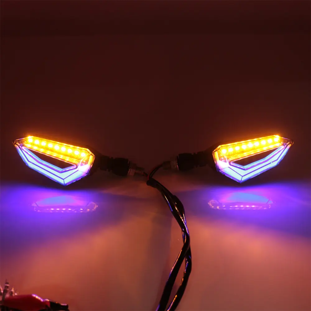 قیمت چراغ راهنمای موتورسیکلت مدل اسپورت LED و دیلایت دار