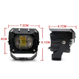 خرید و قیمت پرژکتور آفرودی مدل تک لنز 2 حالته تلسکوپی فلزی