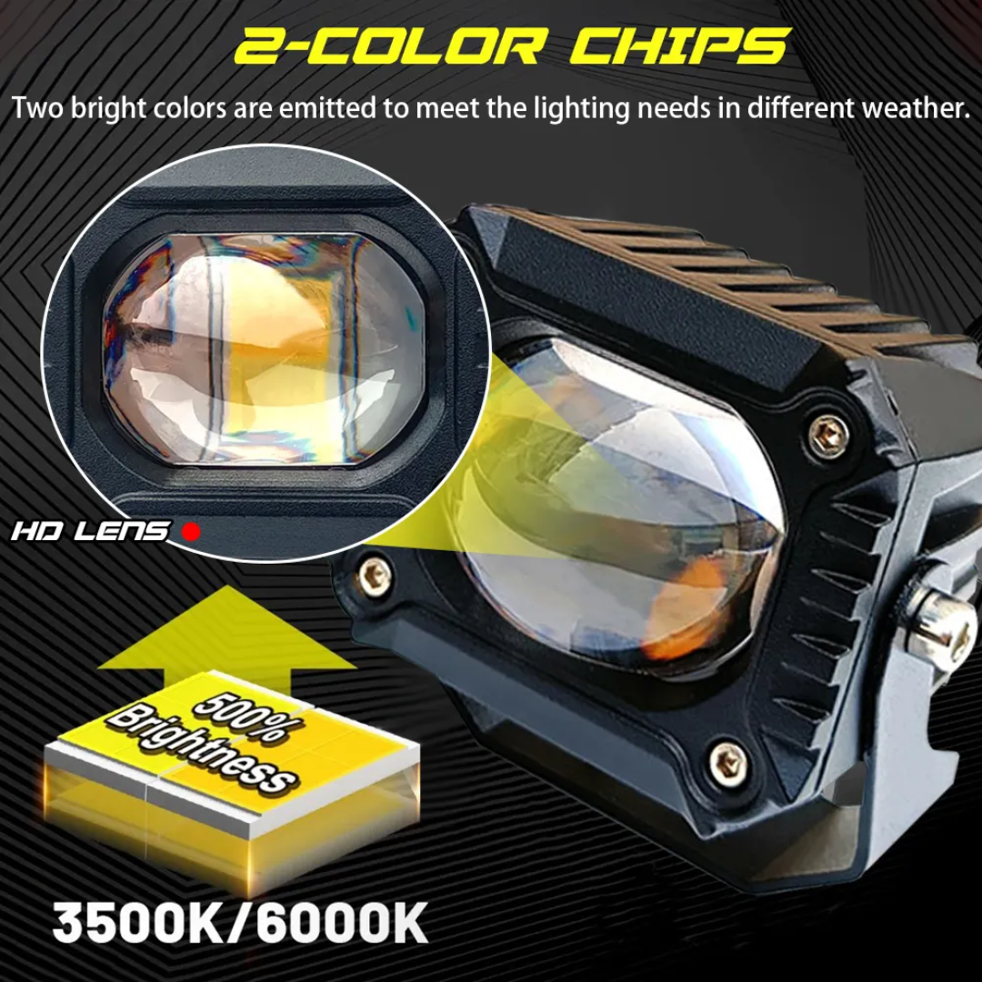 خرید پرژکتور آفرودی مدل تک لنز 2 حالته تلسکوپی فلزی