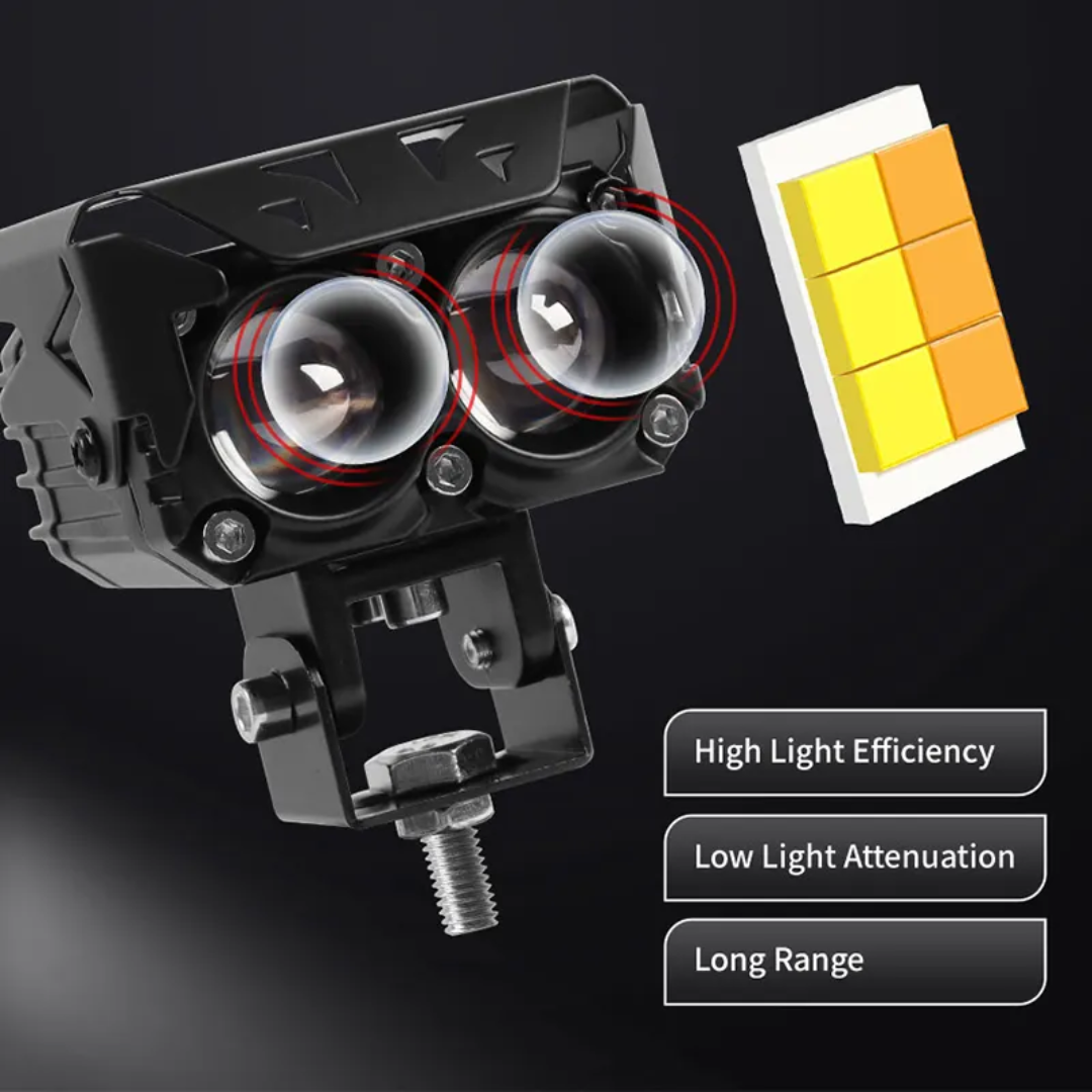 خرید و قیمت پرژکتور آفرودی مدل دو لنز چهار حالته GP_05 تلسکوپی و فلاشردار