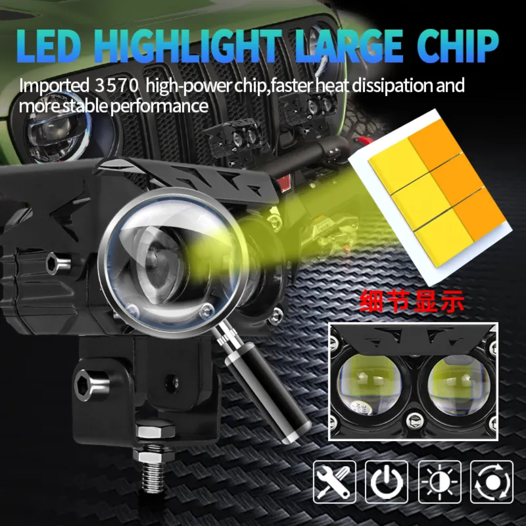 قیمت پرژکتور آفرودی مدل ۲ لنز۴ حالته GP_05 تلسکوپی و فلاشردار