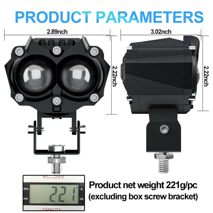 پرژکتور آفرودی مدل ۲ لنز ۵ حالته دیلایت دار وفلاشردار