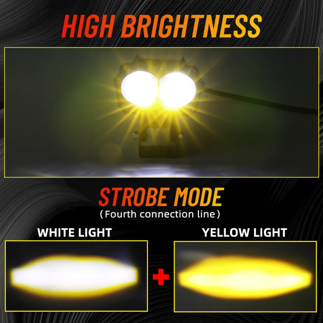 خرید و قیمت پرژکتور آفرودی مدل ۲ لنز ۵ حالته دیلایت دار وفلاشردار