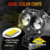 خرید پرژکتور آفرودی مدل ۲ لنز ۵ حالته دیلایت دار (فلاشردار)