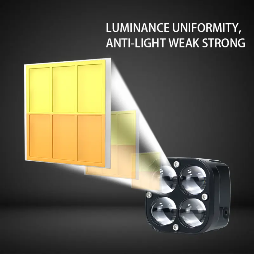 خرید و قیمت پرژکتور آفرودی مدل چهار لنز۵ حالته نئون دار وفلاشردار(JS_F4 PRO)