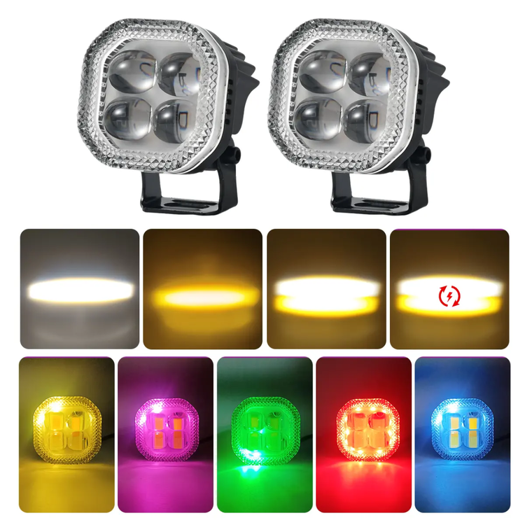 خرید پرژکتور مدل چهار لنز ۶ حالته نئون دار و فلزی