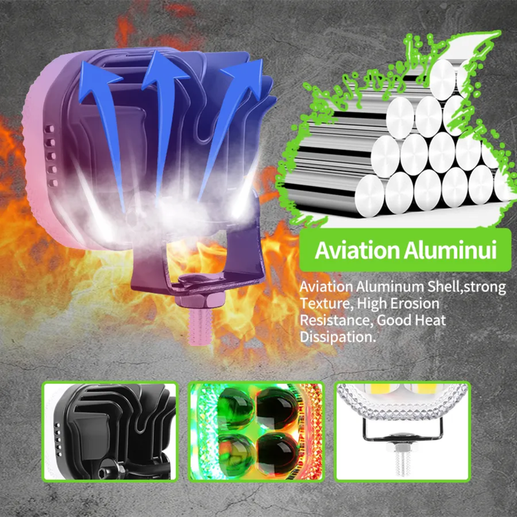 پرژکتور مدل 4 لنز 6 حالته نئون دار و فلزی