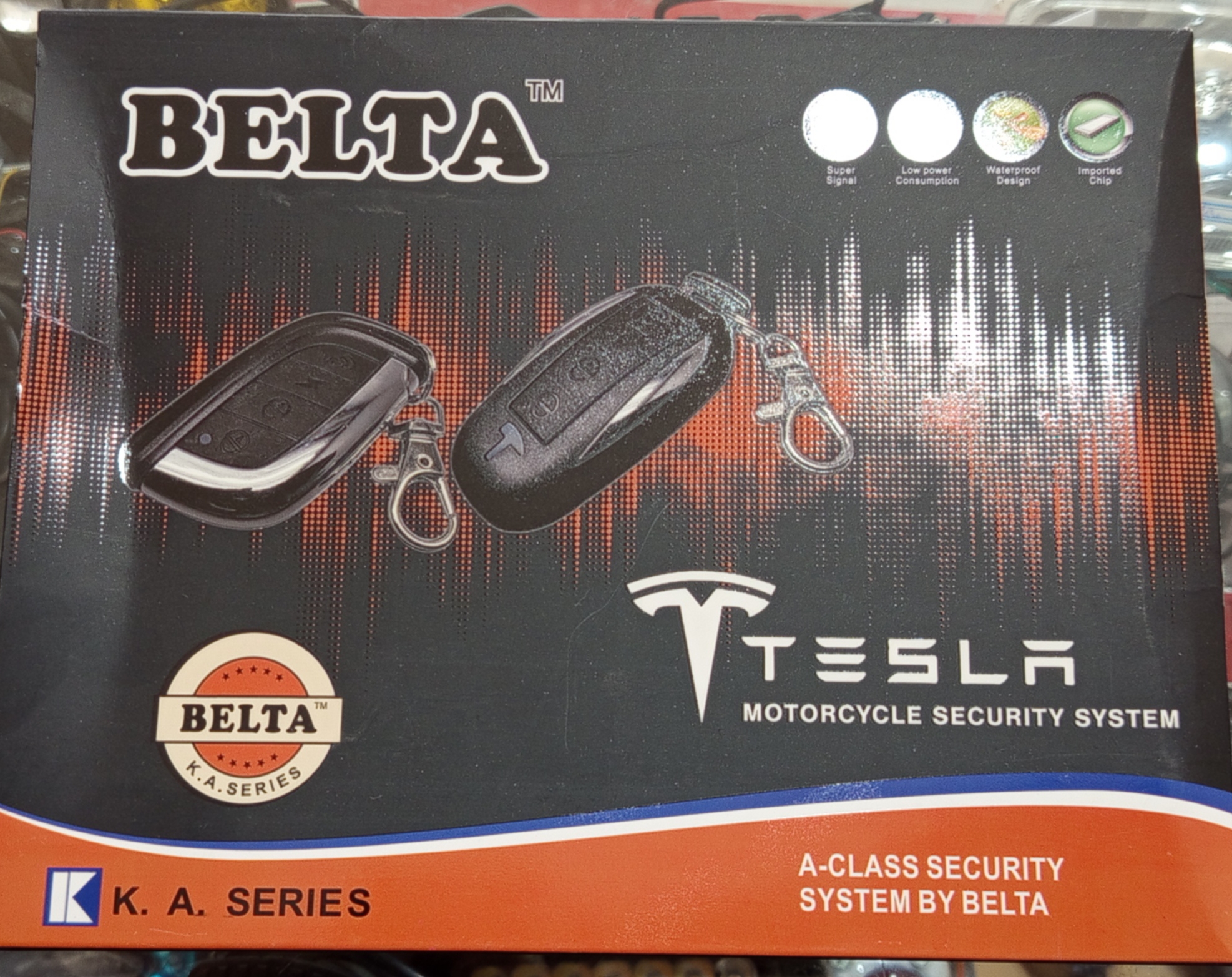 خرید دزدگیر موتورسیکلت مدل استارتی با ریموت کنترل از راه دور TESLA