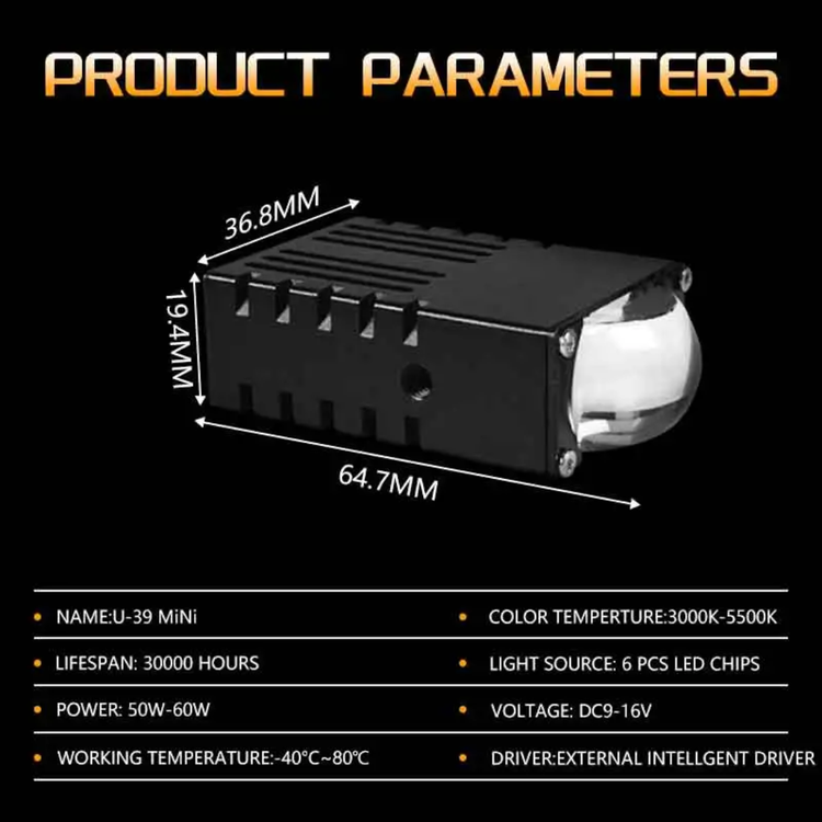 خریدو قیمت پرژکتور تک لنز آفرودی مدل ۲ حالته 34mini_WY اورجینال (۲عددی)