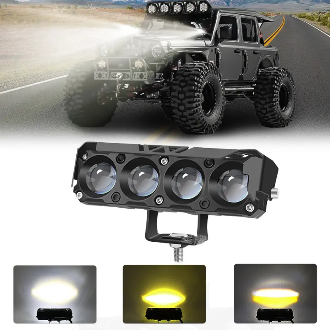 خرید و قیمت پرژکتور مدل آفرودی 4 لنز 4 حالته تلسکوپی فلزی