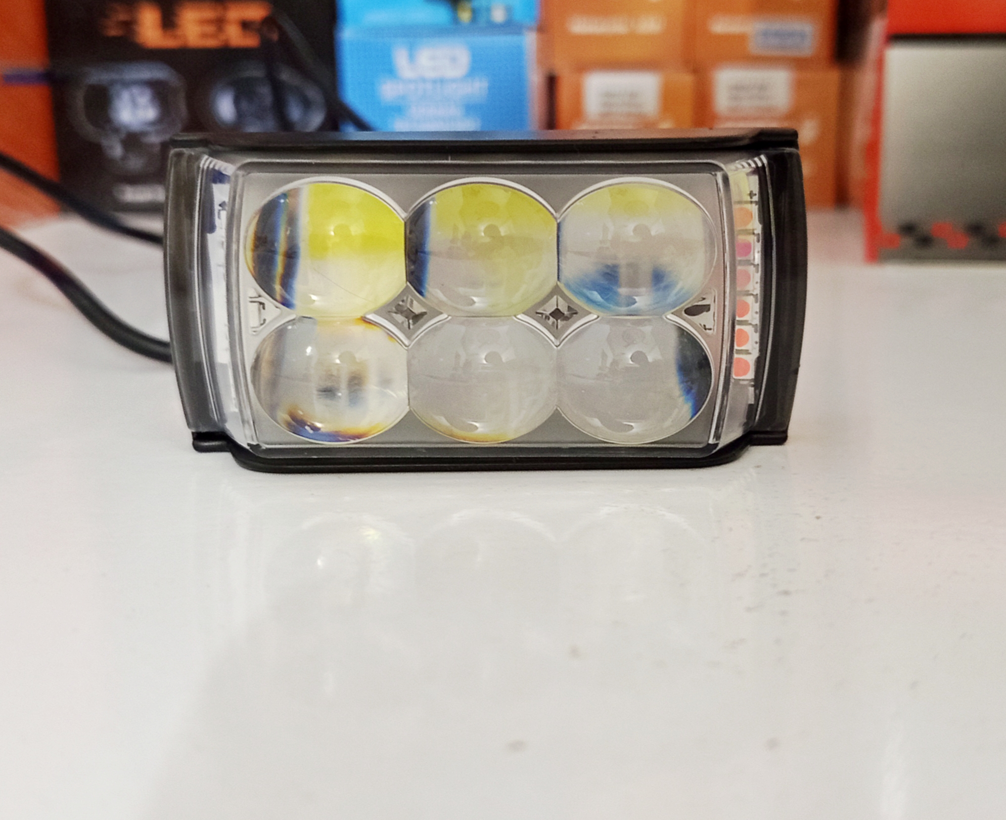 خرید پرژکتور 6 لنز مدل U_153 فدرالی شش حالته و فلاشردار