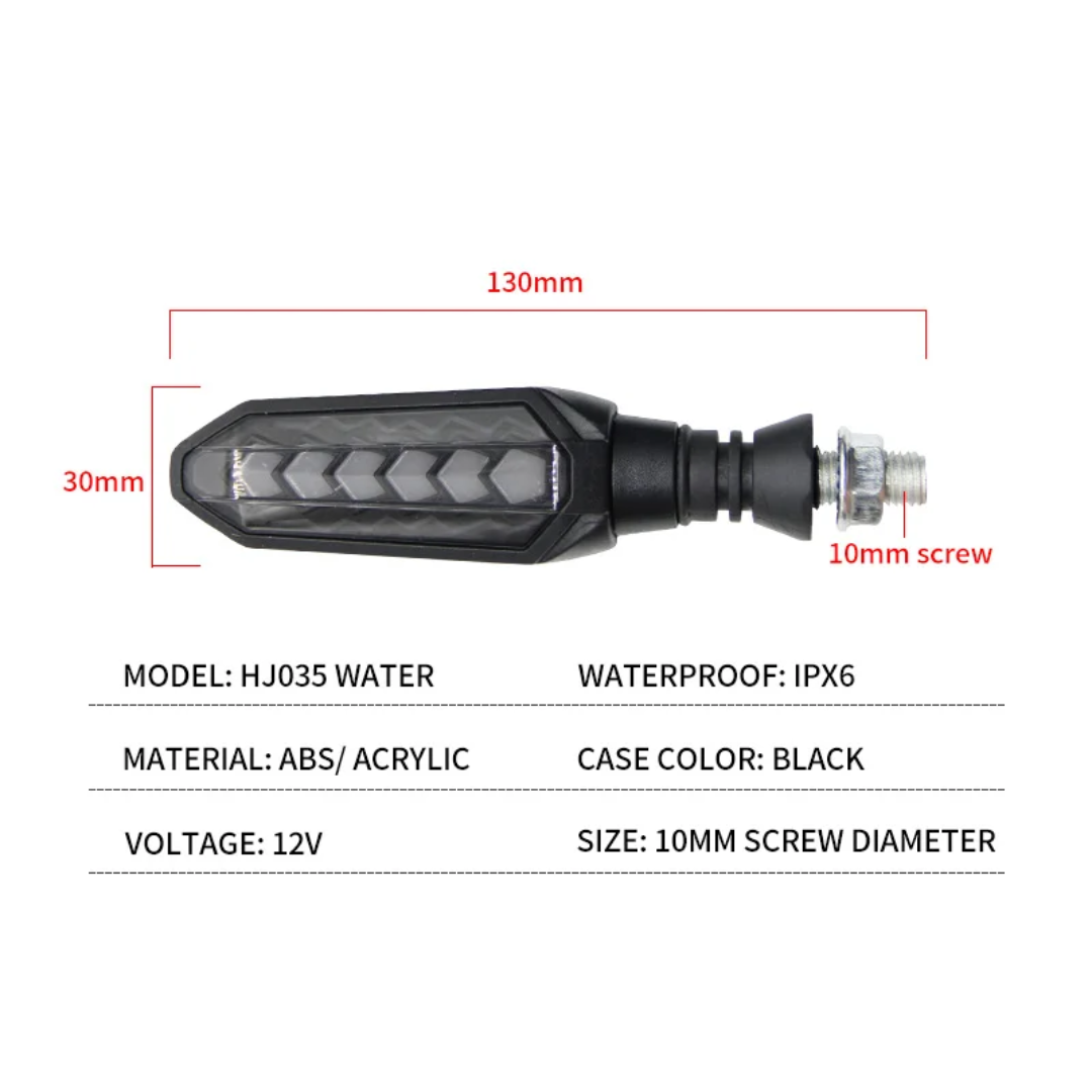 چراغ راهنمای موتورسیکلت مدلA_9 اسپورت رانینگ دار و دیلایت دار