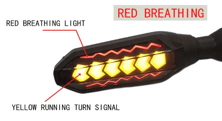خرید چراغ راهنمای موتورسیکلت مدلA_9 اسپورت رانینگ دار ودیلایت دار