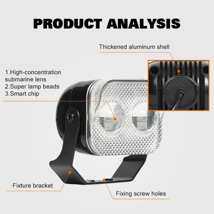 قیمت وخرید پرژکتور دو لنز مدل H_188 هشت حالته دیلایت دار و فلاشردار