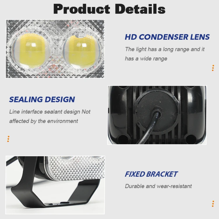 خرید پرژکتور دو لنز مدل H_188 هشت حالته دیلایت دار (فلاشردار)