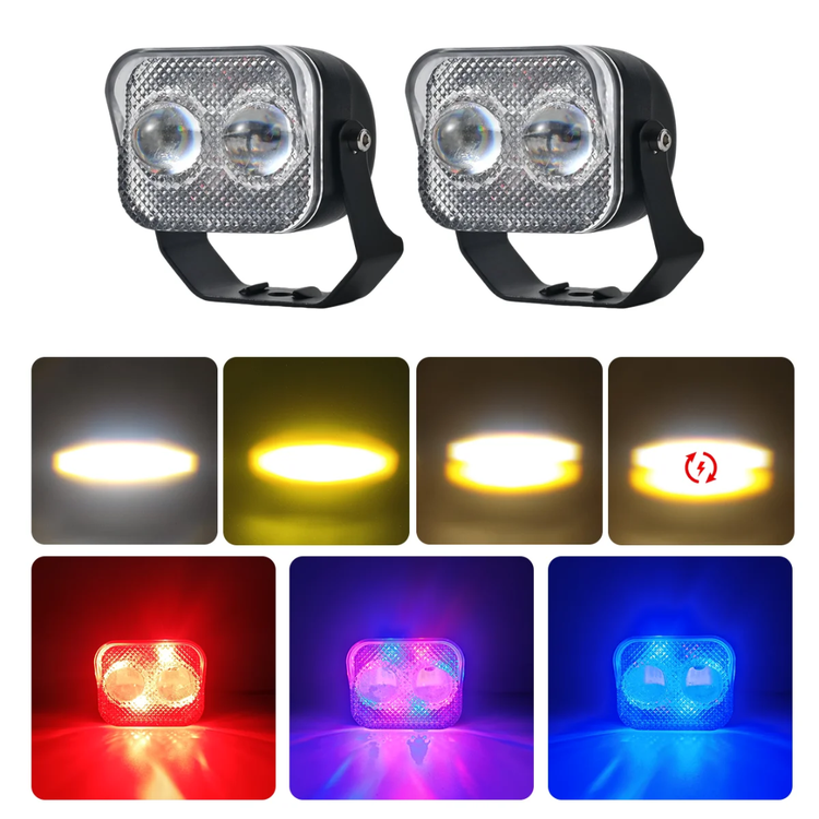 خرید وقیمت پرژکتور دو لنز مدل H_188 هشت حالته دیلایت دار (فلاشردار)