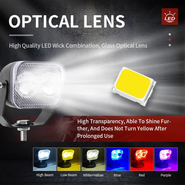 قیمت پرژکتور ۲ لنز مدل H_188 هشت حالته دیلایت دار و فلاشردار